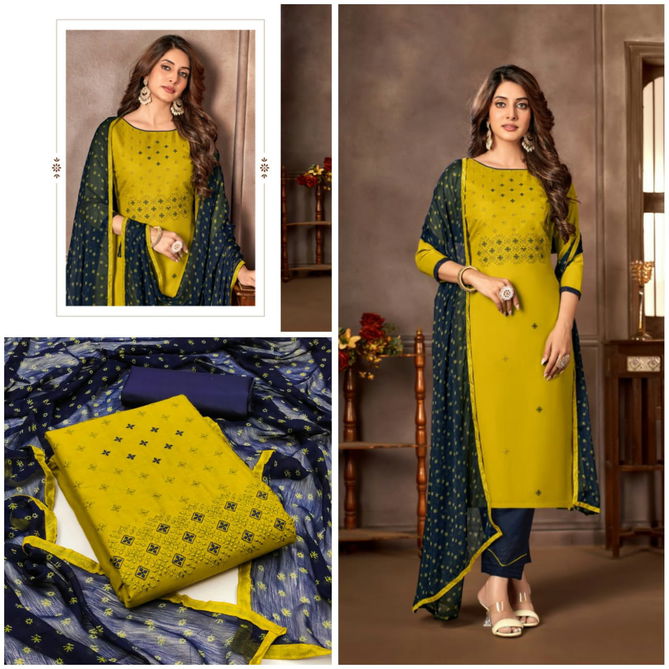 DS Designer Color Set Cotton Dress Material Catalog